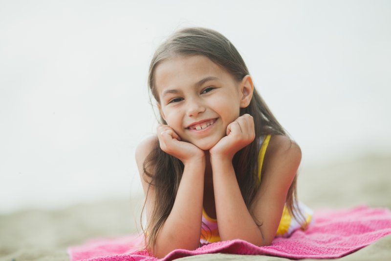 little girl showing off her smile